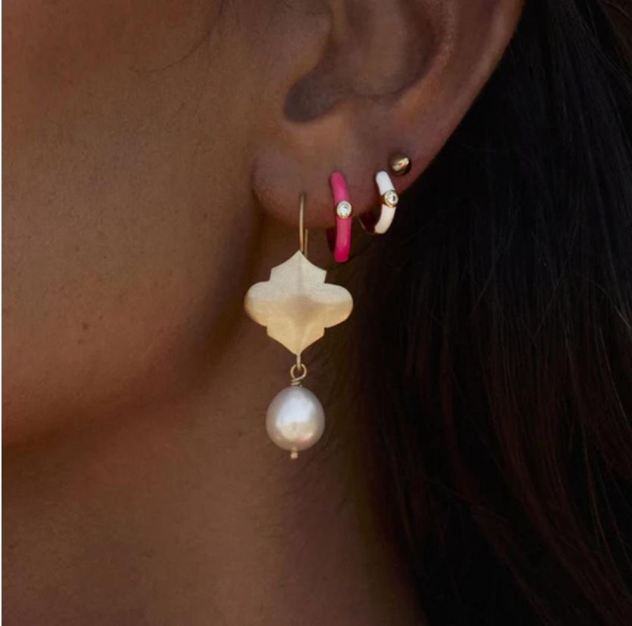 Jewellery FAIRLEY | Moroccan Pearl Drops Gold