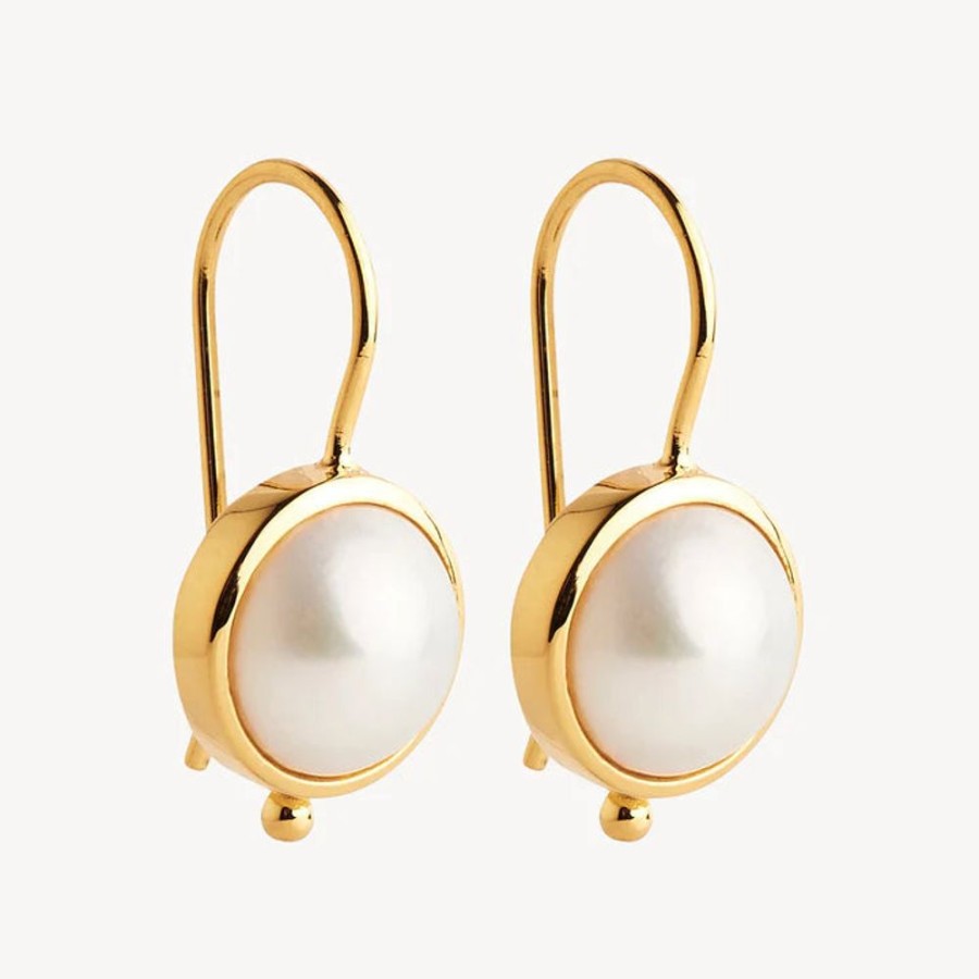 Jewellery NAJO | Garland Pearl Earrings Gold