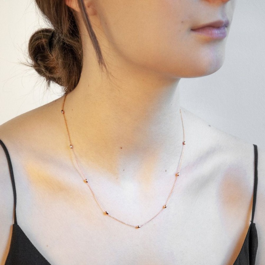 Jewellery NAJO | Like A Breeze Necklace Rose Gold 45Cm