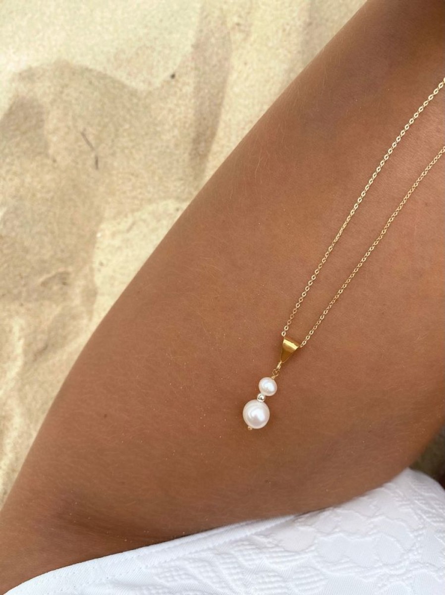 Jewellery ICHU JEWELLERY | Duo Pearl Necklace, Gold