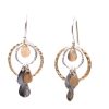 Jewellery ISRAELI | Earrings 9Ct Gold And Silver Leaf Shapes