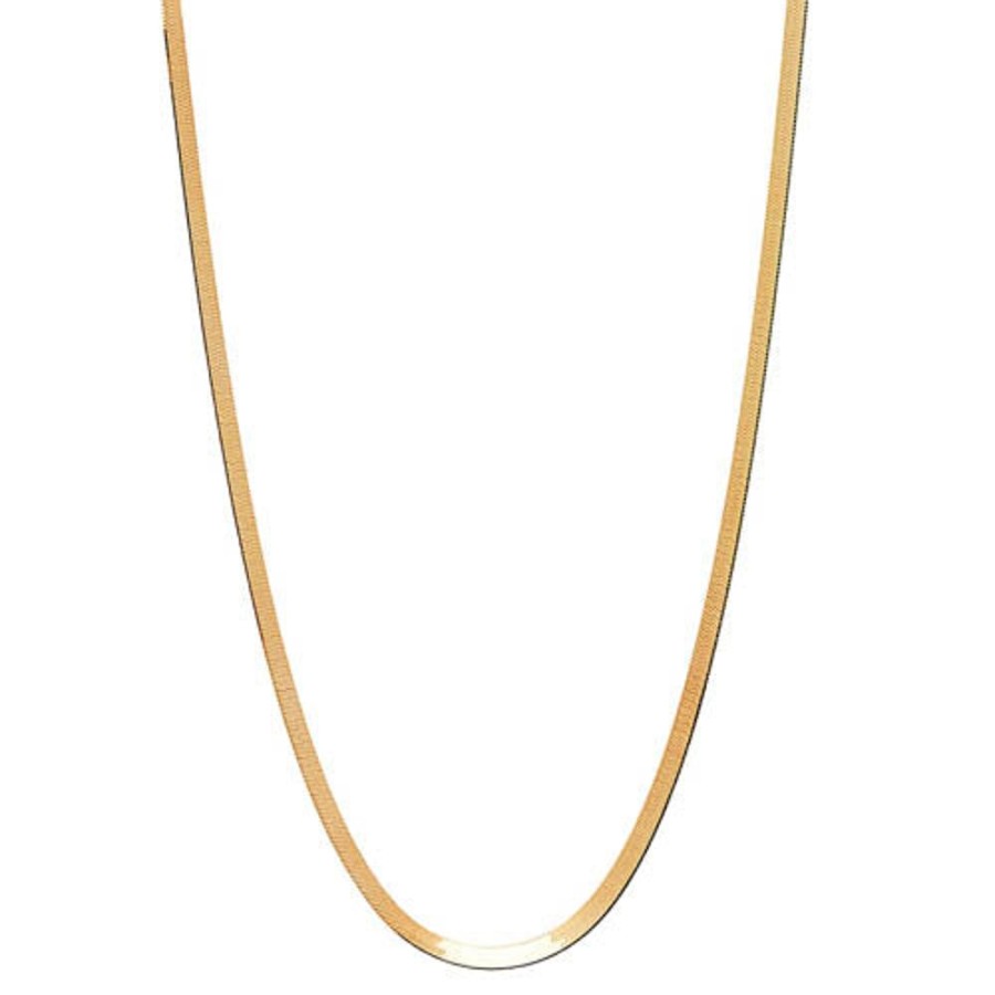 Jewellery NAJO | Herringbone Yellow Gold Necklace