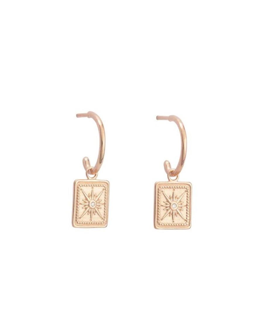 Jewellery KIRSTIN ASH | True North Hoops 18K Rose Gold Plated