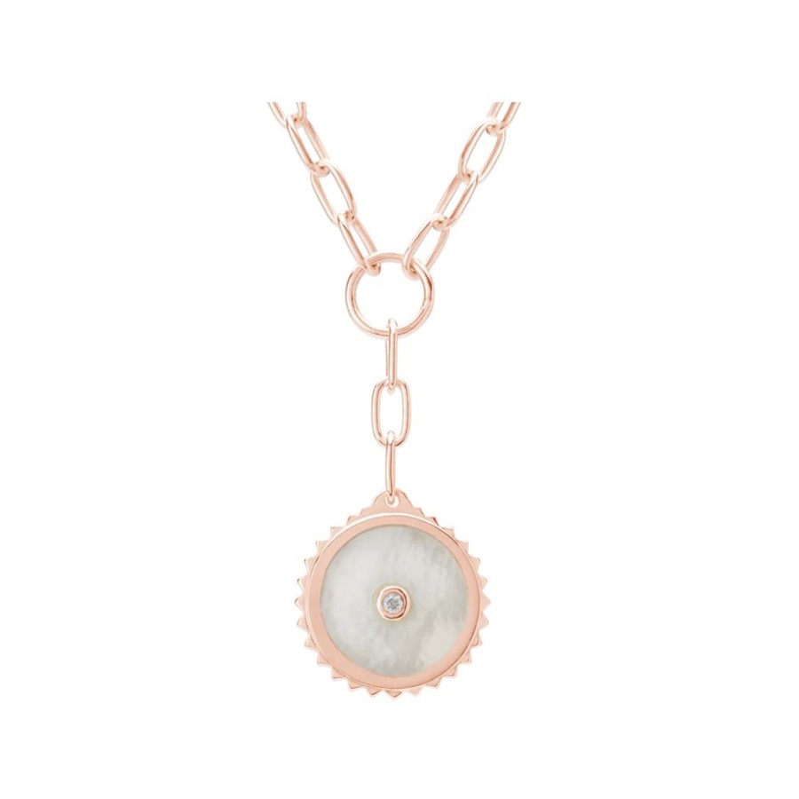 Jewellery MURKANI | Halcyon Shield Drop Necklace Rose Gold