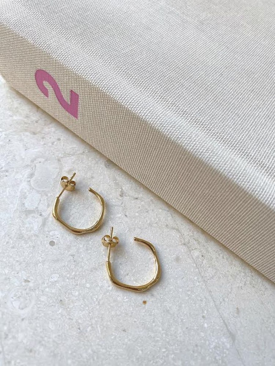 Jewellery ICHU JEWELLERY | Faceted Mini Hoops, Gold