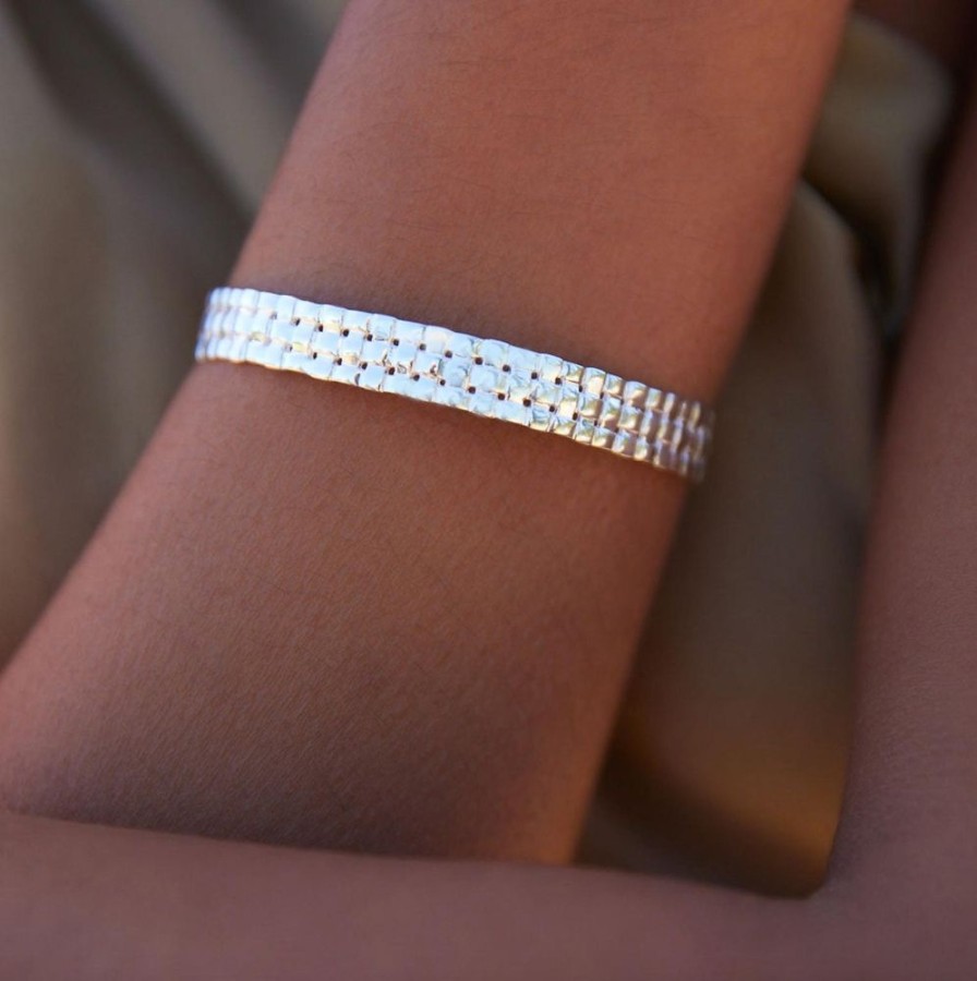 Jewellery NAJO | Weave Cuff Siver