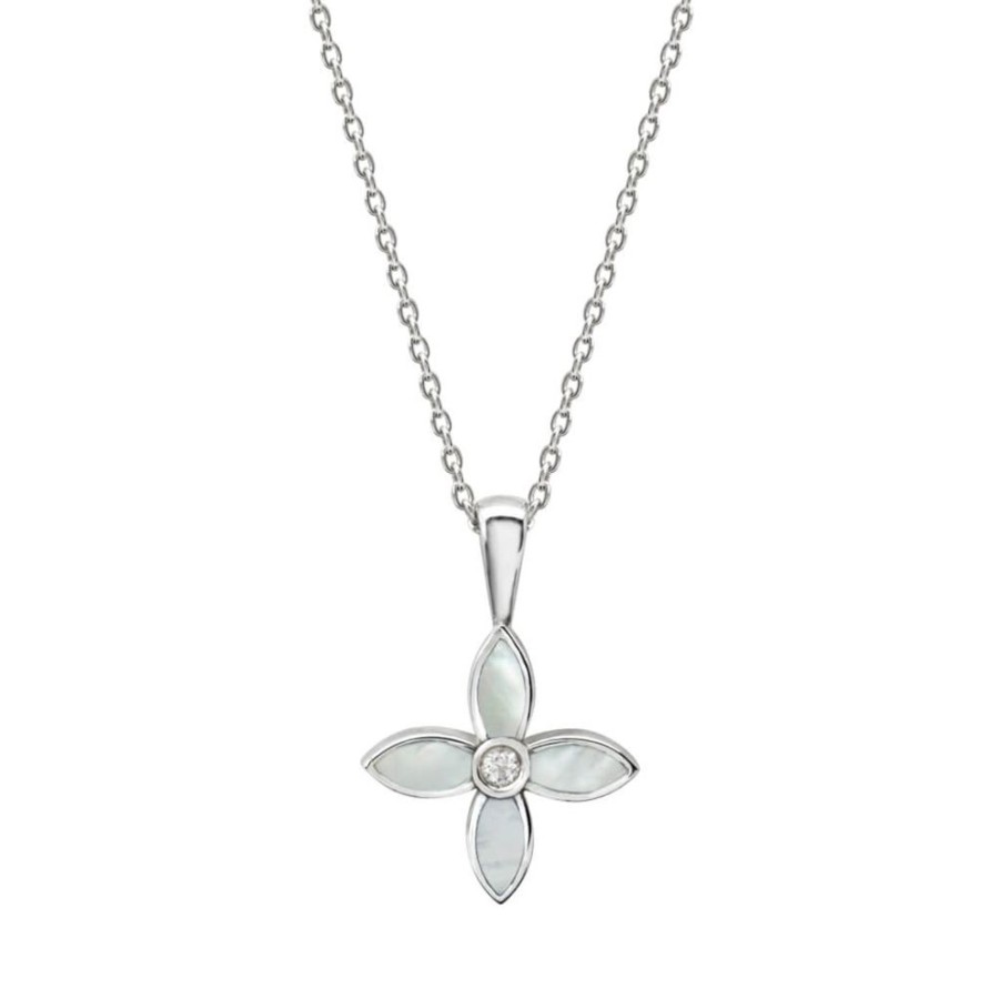 Jewellery MURKANI | Desert Flower Floral Necklace - Sterling Silver