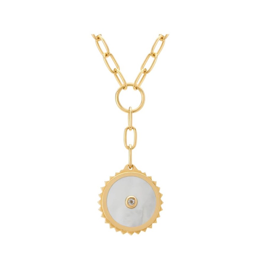 Jewellery MURKANI | Halcyon Shield Drop Necklace Gold