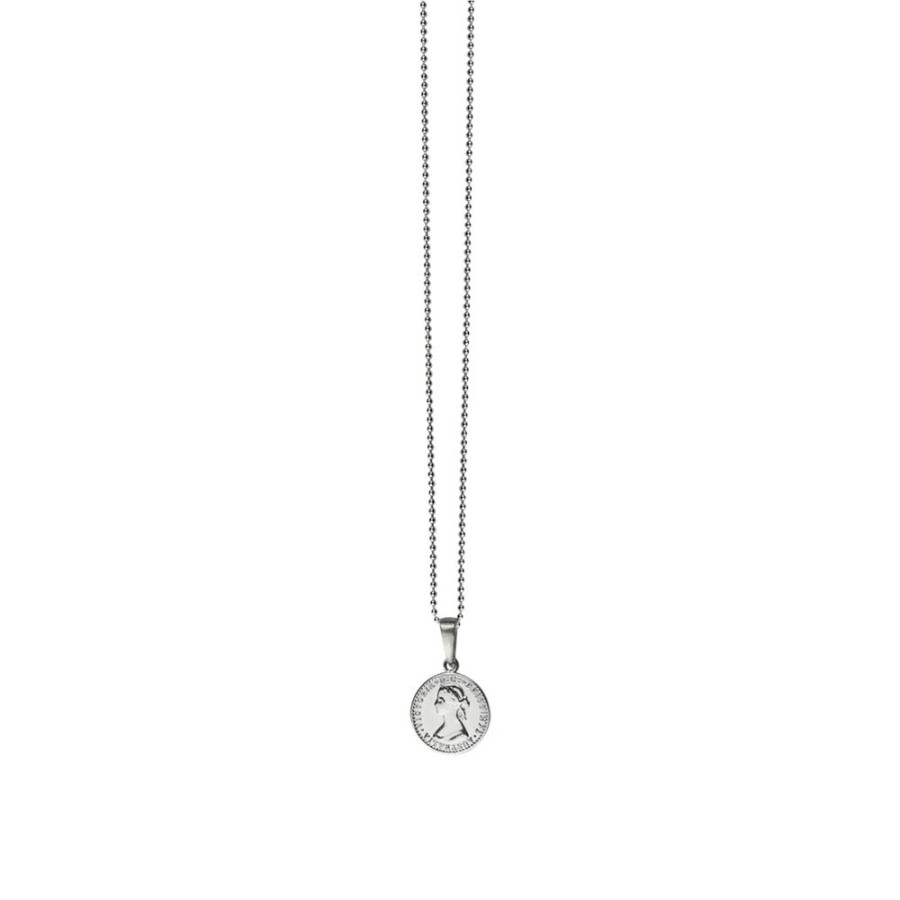 Jewellery VON TRESKOW | Fine Ball Chain Necklace With Mini Coin