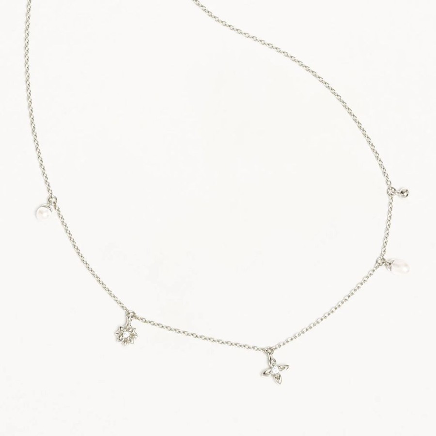 Jewellery BY CHARLOTTE | Live In Peace Pearl Choker - Sterling Silver