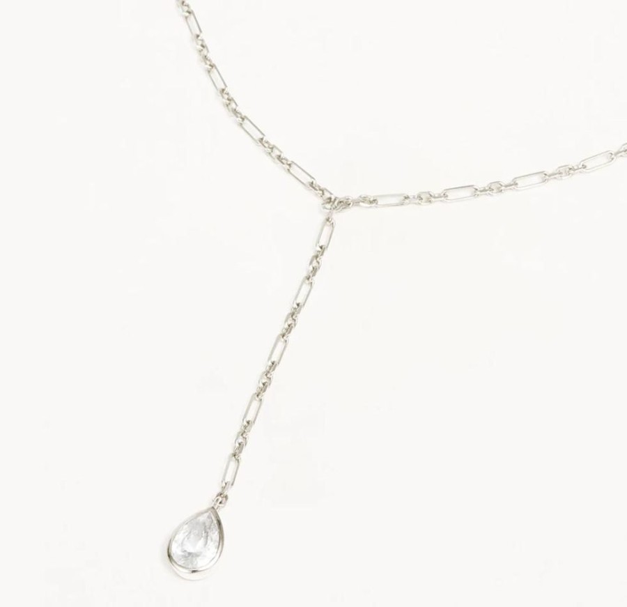 Jewellery BY CHARLOTTE | Adored Lariat Necklace - Sterling Silver