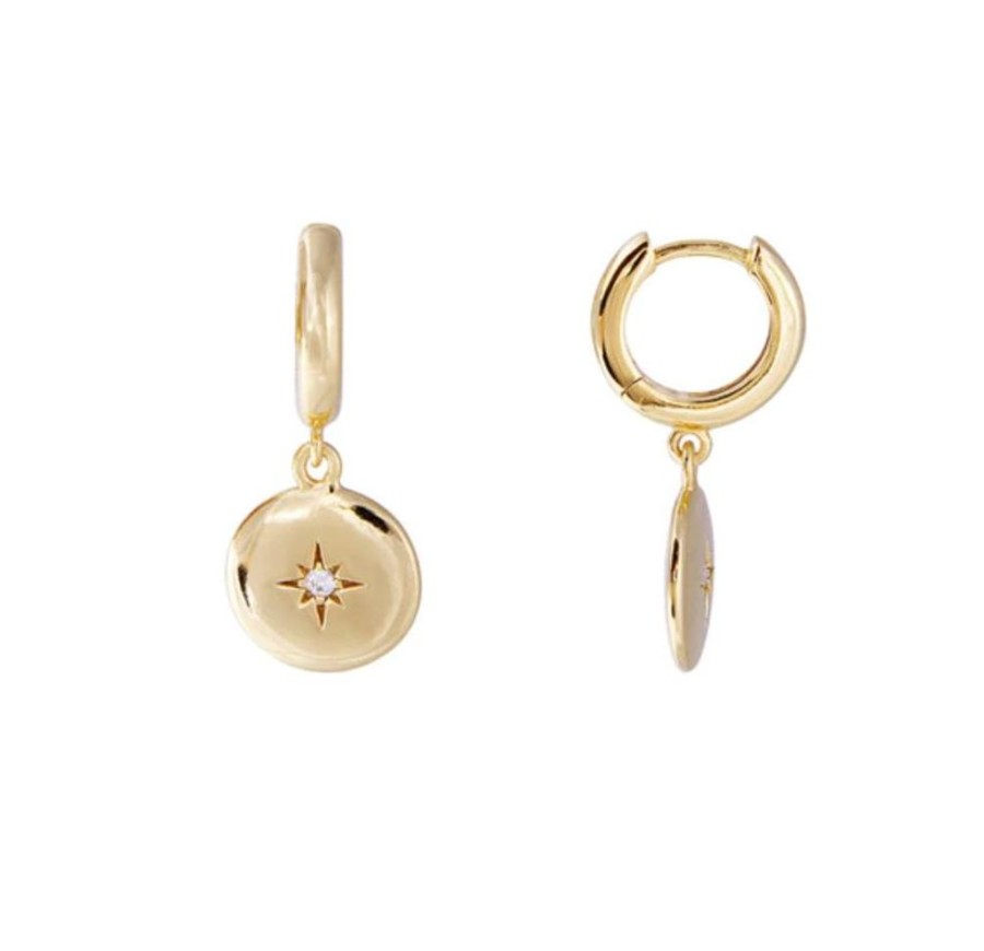 Jewellery FAIRLEY | Starburst Hoops - Gold