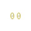 Jewellery ICHU JEWELLERY | Oval'D Pearl Stud Earrings, Gold