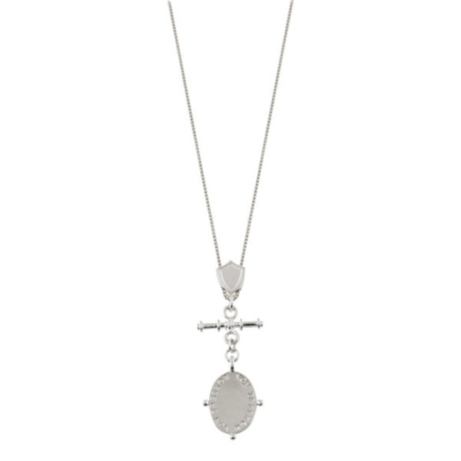 Jewellery VON TRESKOW | Box Chain Necklace With Shield And Oval Vt Plate