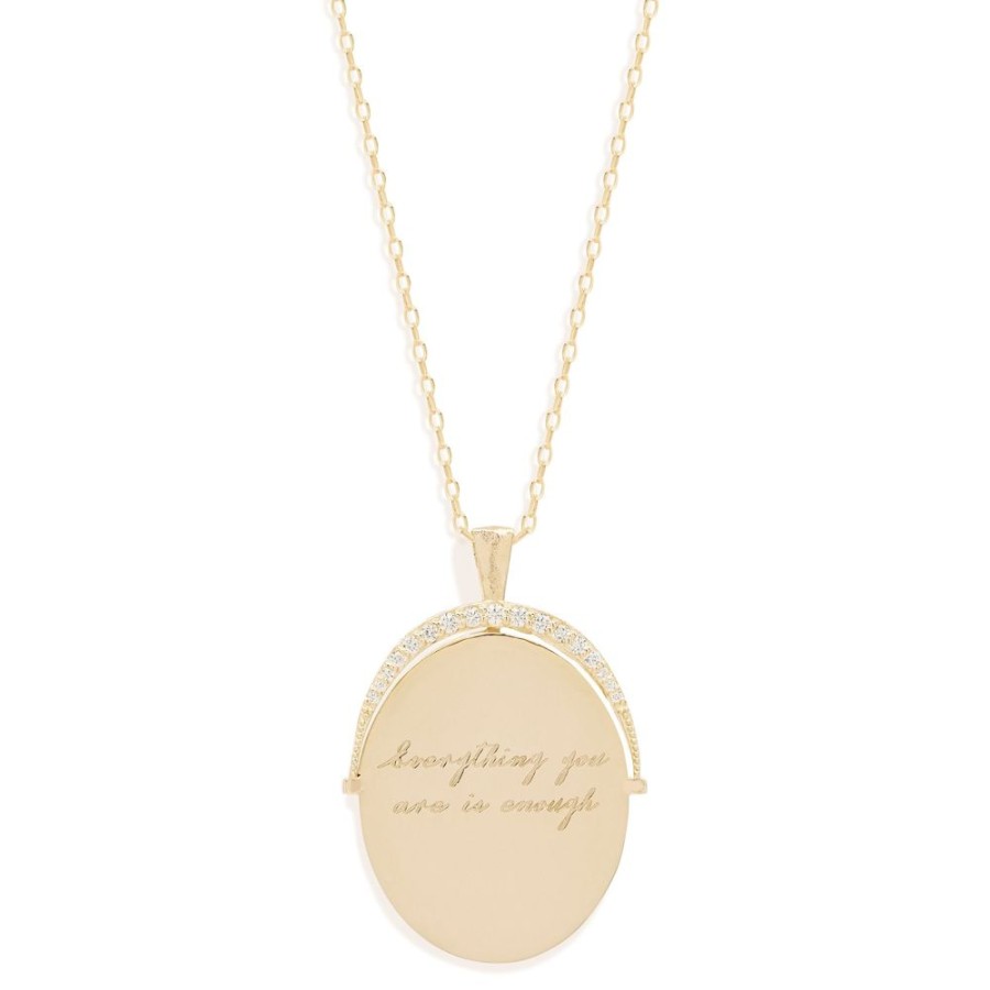 Jewellery BY CHARLOTTE | Everything You Are Is Enough Small Necklace - Gold