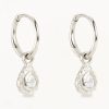 Jewellery BY CHARLOTTE | With Love Hoop Earrings - Sterling Silver