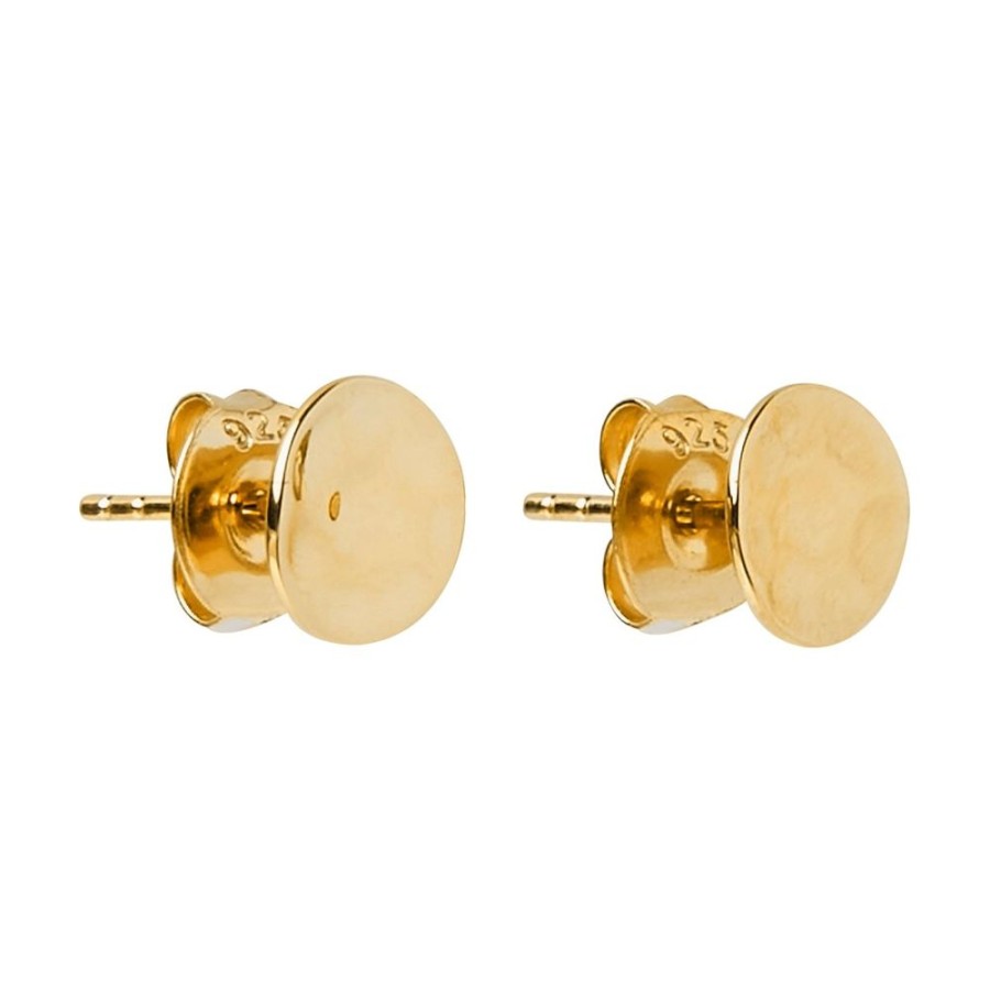 Jewellery NAJO | Double Beat Yellow Gold Stud Earring