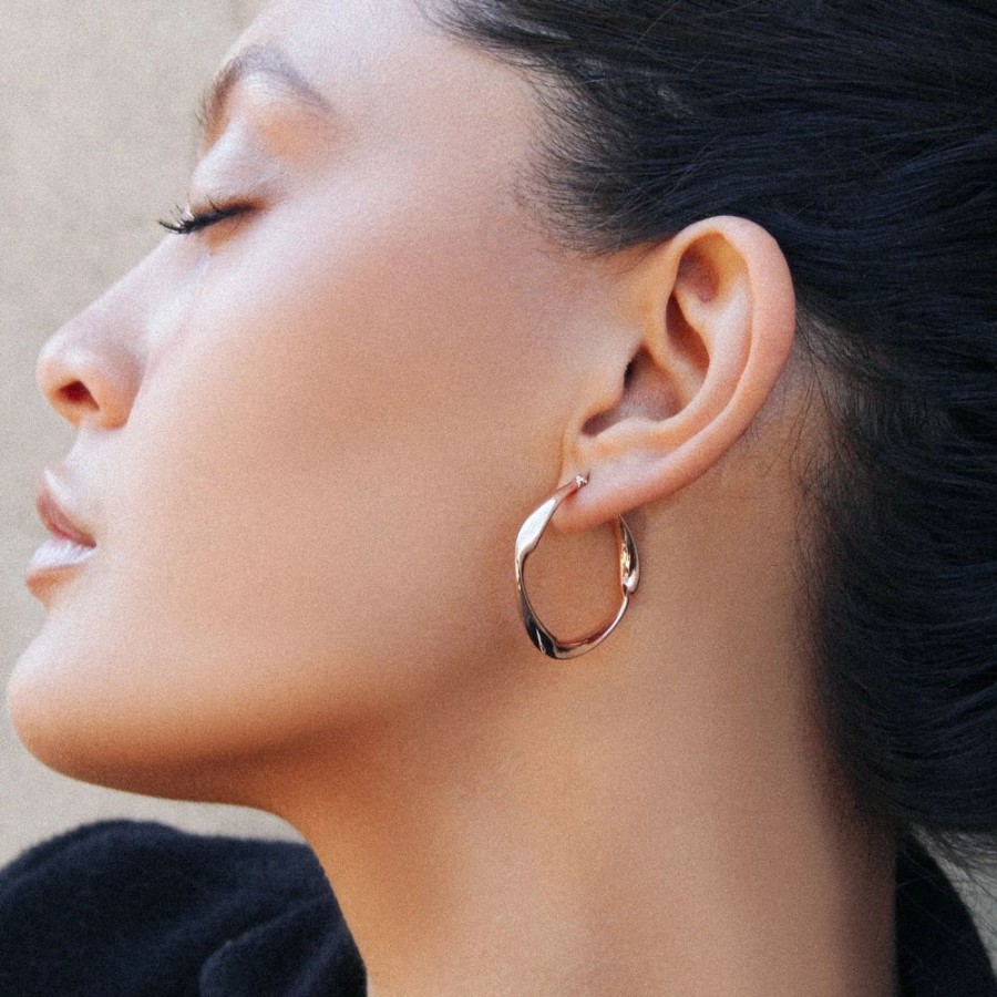 Jewellery NAJO | Garden Of Eden Rose Gold Hoop Earring