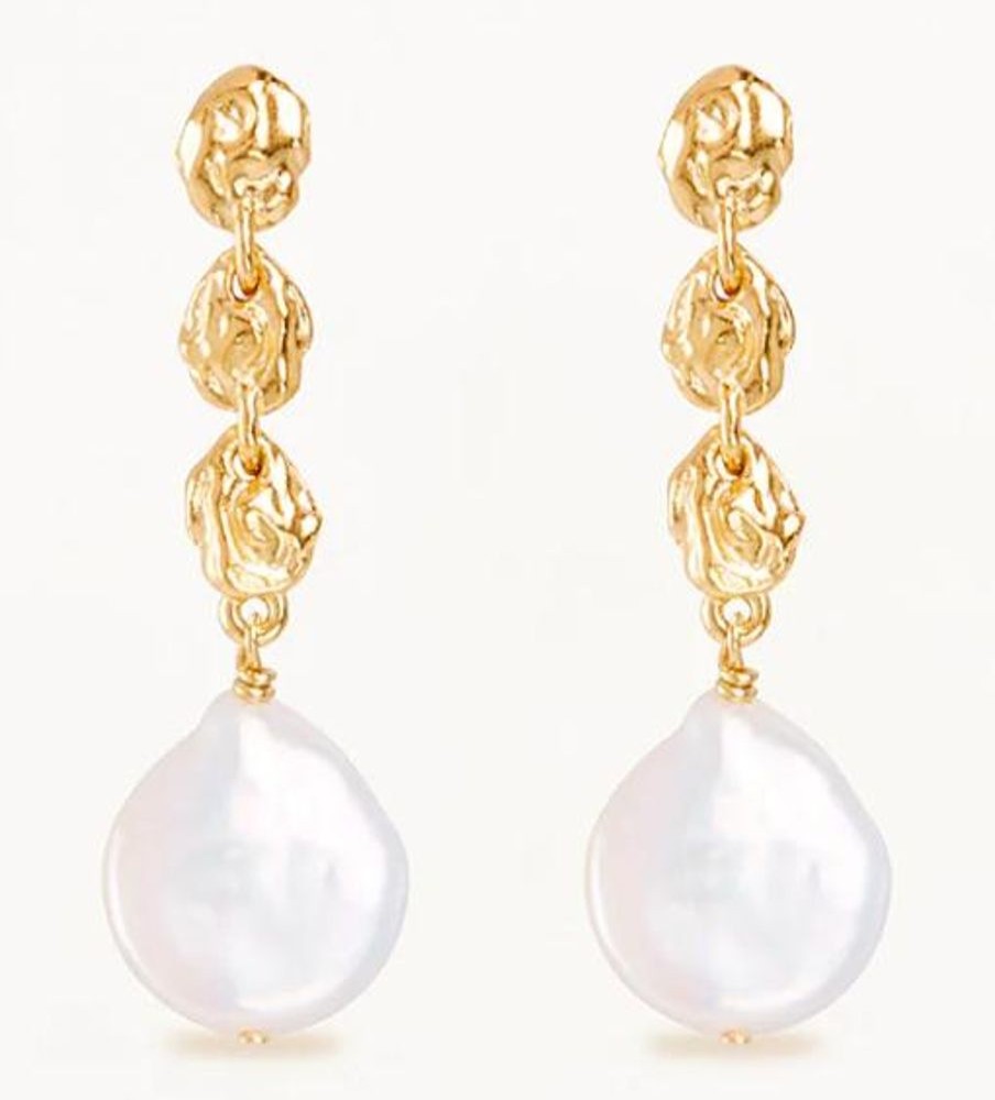 Jewellery BY CHARLOTTE | Grow With Grace Pearl Earrings - Gold