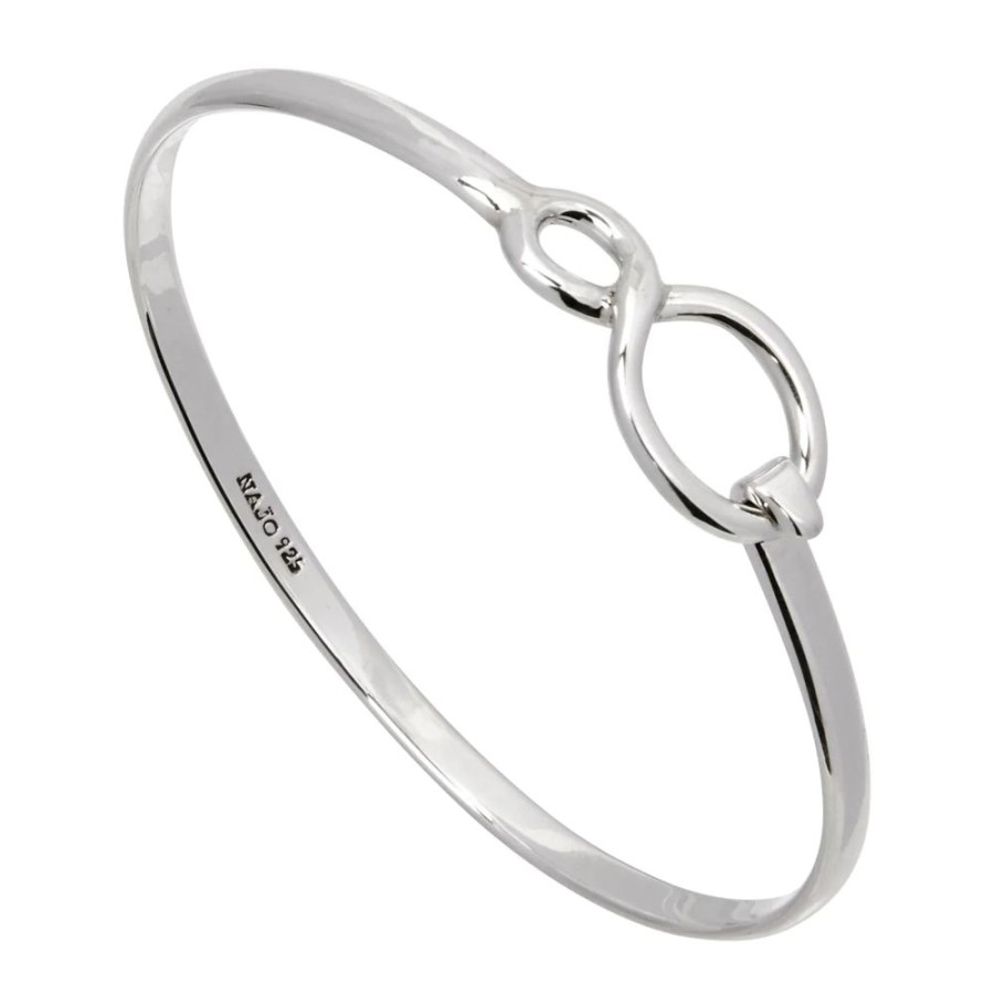 Jewellery NAJO | Infinity Silver Tension Bangle (60Mm)