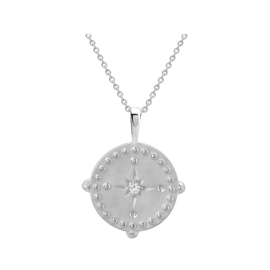 Jewellery MURKANI | Pendant Disc Necklace In Silver