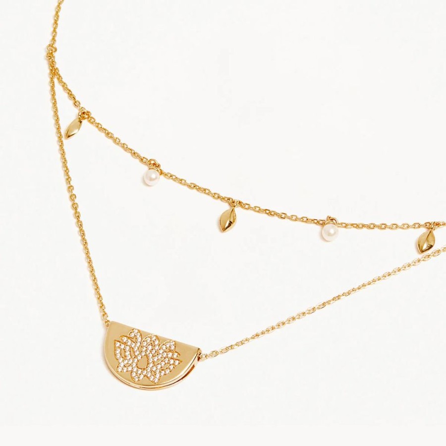 Jewellery BY CHARLOTTE | Live In Peace Lotus Gold