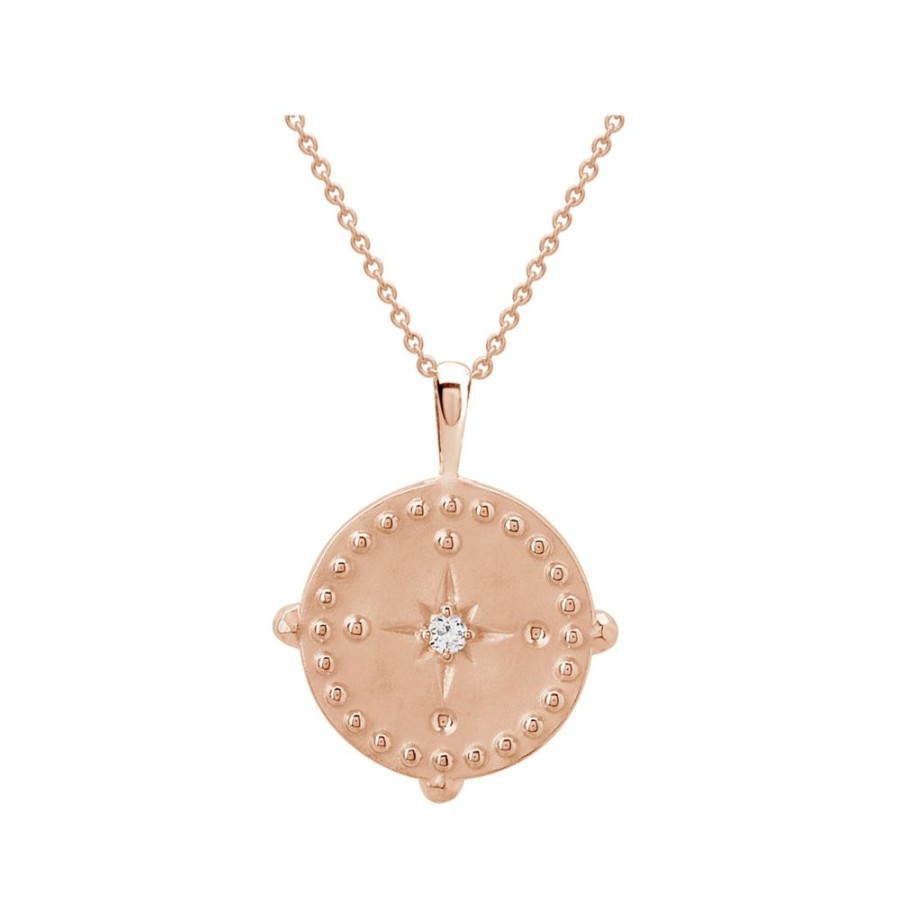 Jewellery MURKANI | Pendant Disc Necklace In Rose Gold