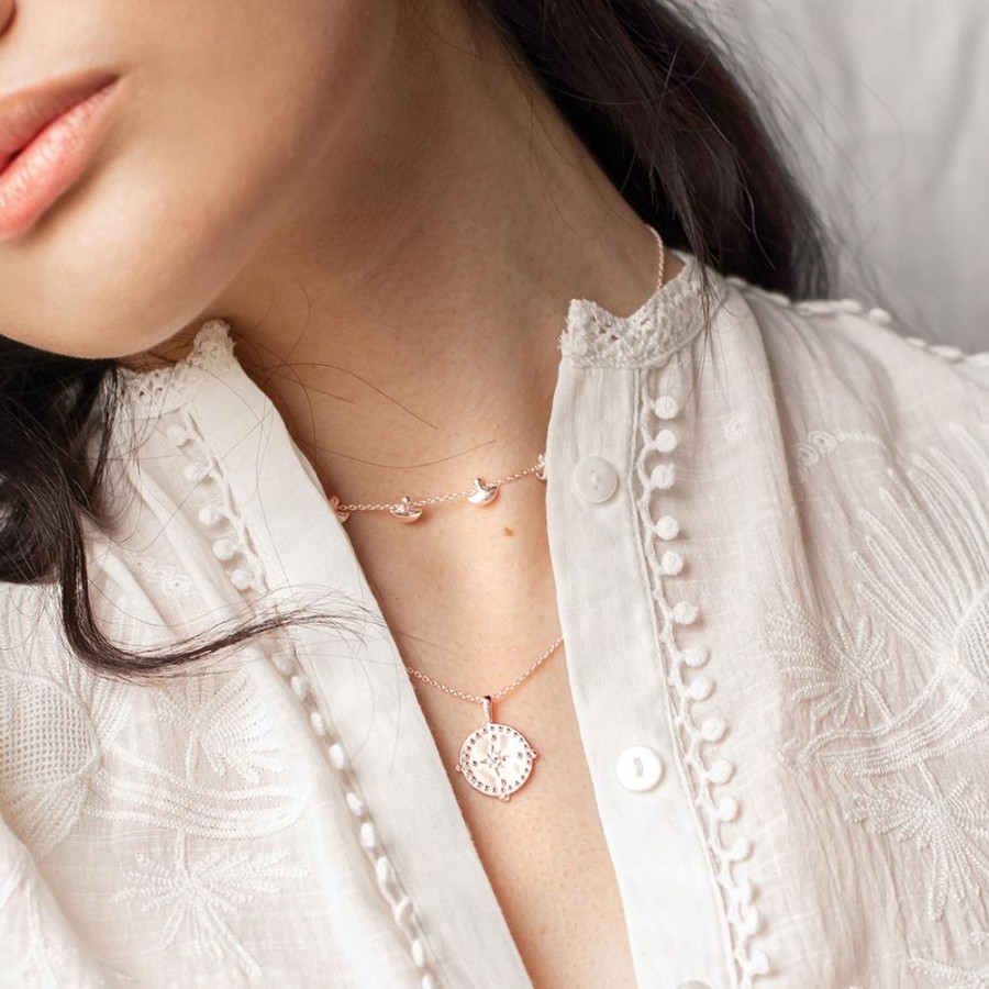 Jewellery MURKANI | Pendant Disc Necklace In Rose Gold