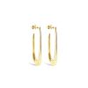 Jewellery ICHU JEWELLERY | Oval Stretch Hoops, Gold