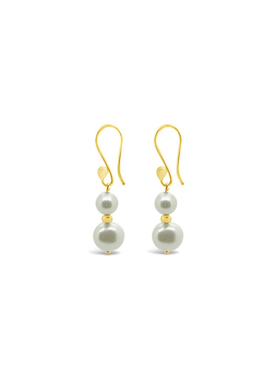 Jewellery ICHU JEWELLERY | Duo Pearl Earrings, Gold