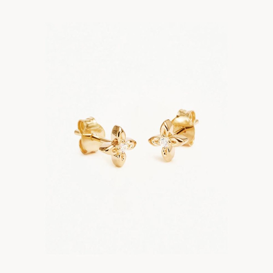 Jewellery BY CHARLOTTE | Live In Light Studs Gold