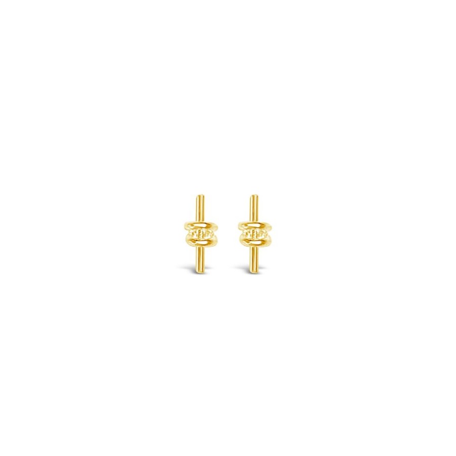 Jewellery ICHU JEWELLERY | Knotted Bar Earrings, Gold