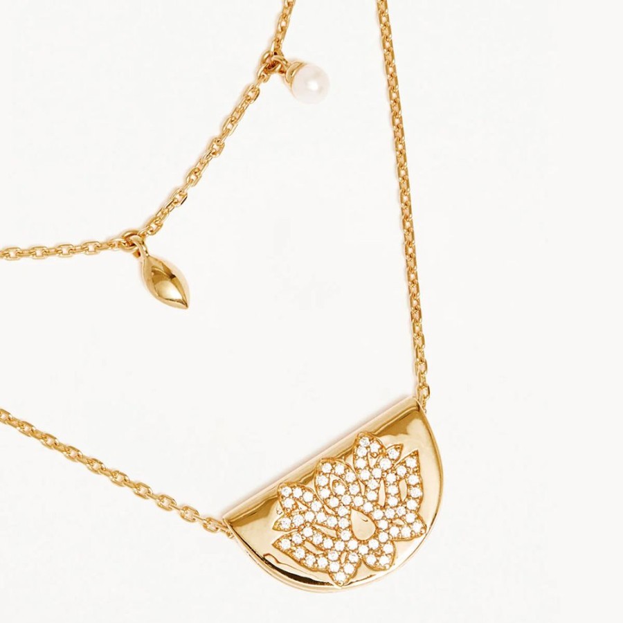 Jewellery BY CHARLOTTE | Live In Peace Lotus Gold