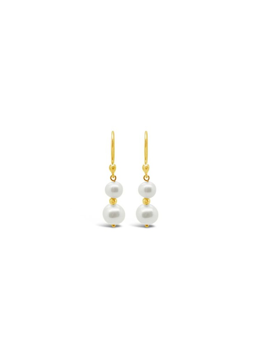 Jewellery ICHU JEWELLERY | Duo Pearl Earrings, Gold