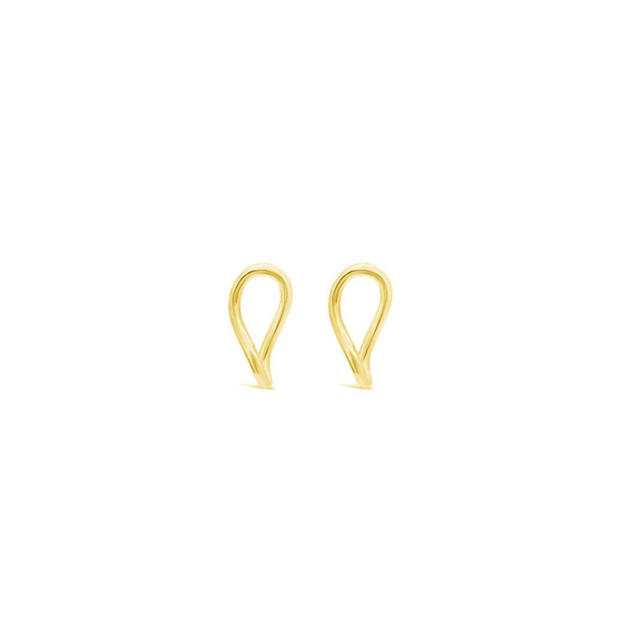 Jewellery ICHU JEWELLERY | Gold Abstract Oval Earrings