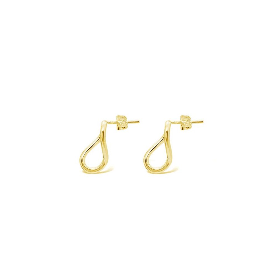 Jewellery ICHU JEWELLERY | Gold Abstract Oval Earrings