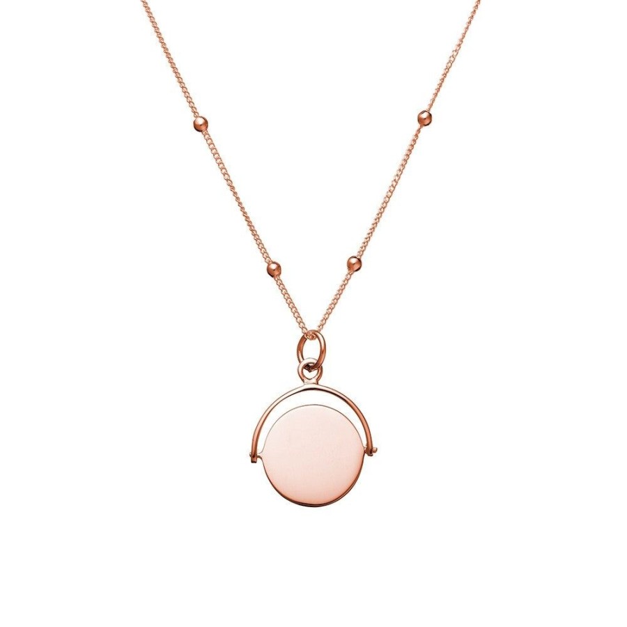 Jewellery Reflections Silver Jewellery | Spinning Pendant Silver - Rose Gold Plated