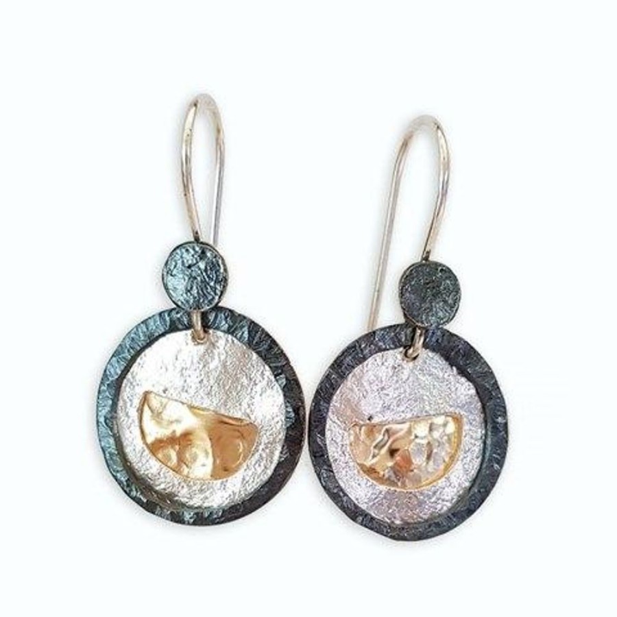 Jewellery ISRAELI | Earrings Round Gold Filled Semi Circle Layered