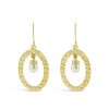 Jewellery ICHU JEWELLERY | Hammered Pearl Halo Earrings, Gold