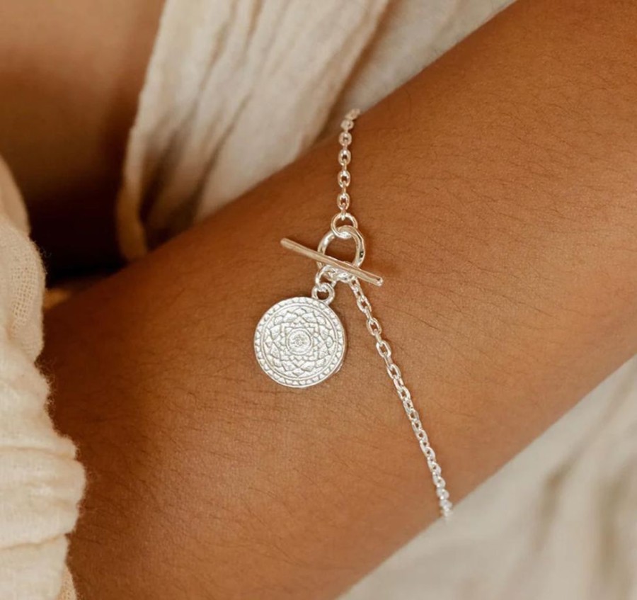 Jewellery BY CHARLOTTE | A Thousand Petals Fob Bracelet - Silver