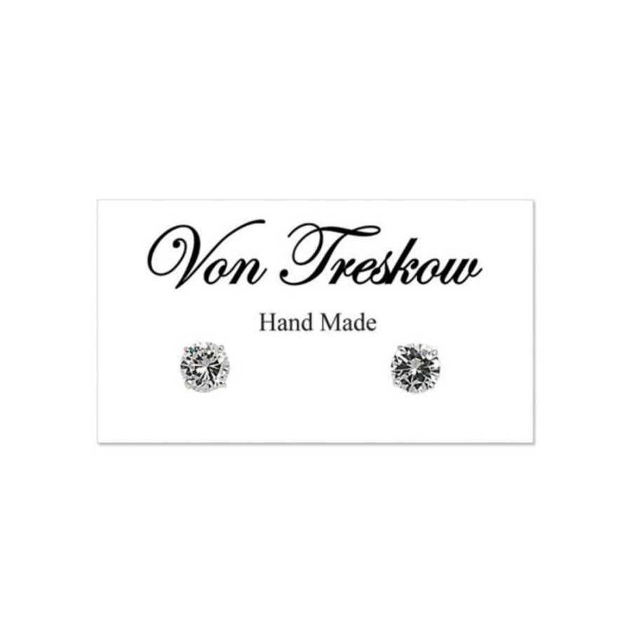 Jewellery VON TRESKOW | 8Mm Cubic Zirconia Studs