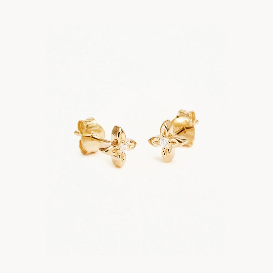 Jewellery BY CHARLOTTE | Live In Light Studs Gold