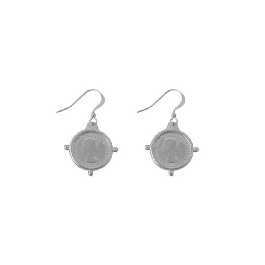 Jewellery VON TRESKOW | Compass Frame Coin Earrings