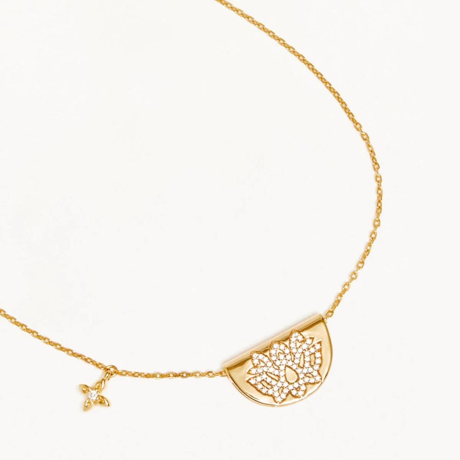 Jewellery BY CHARLOTTE | Live And Light Lotus Necklace