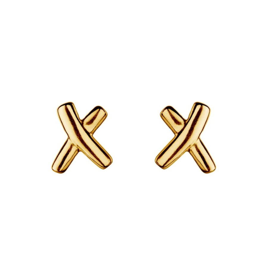 Jewellery NAJO | Kiss Stud Gold Earring