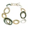 Jewellery ISRAELI | Bracelet Gold Filled And Silver Oval Detail