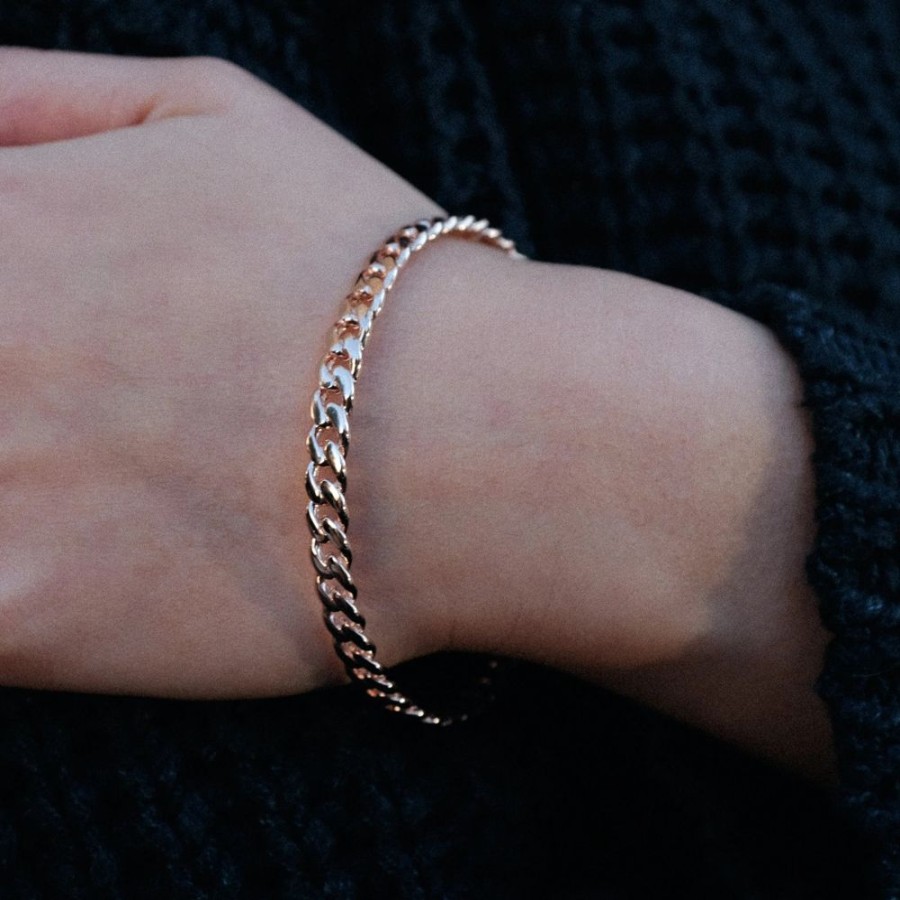 Jewellery NAJO | Curb Rose Gold Bangle