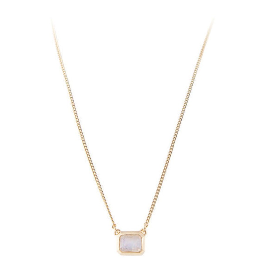 Jewellery FAIRLEY | Rainbow Moonstone Deco Necklace